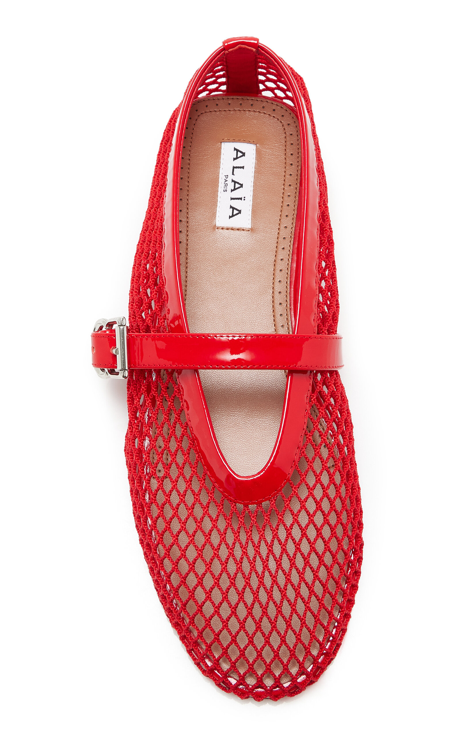 Fishnet Ballet Flats red - 2