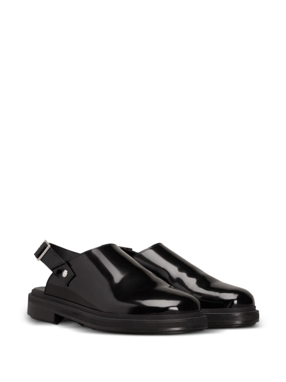 patent-leather slingback sandals - 2