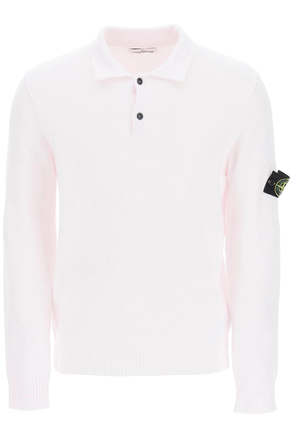 BRUSHED-EFFECT POLO SWEATER - 1