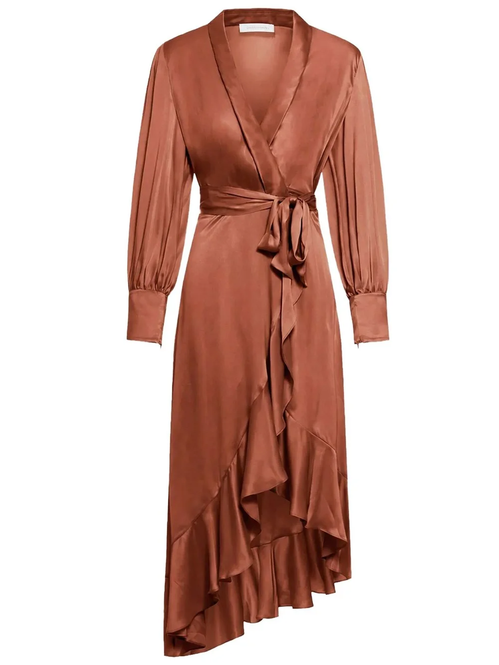Silk Wrap Midi Dress - 1
