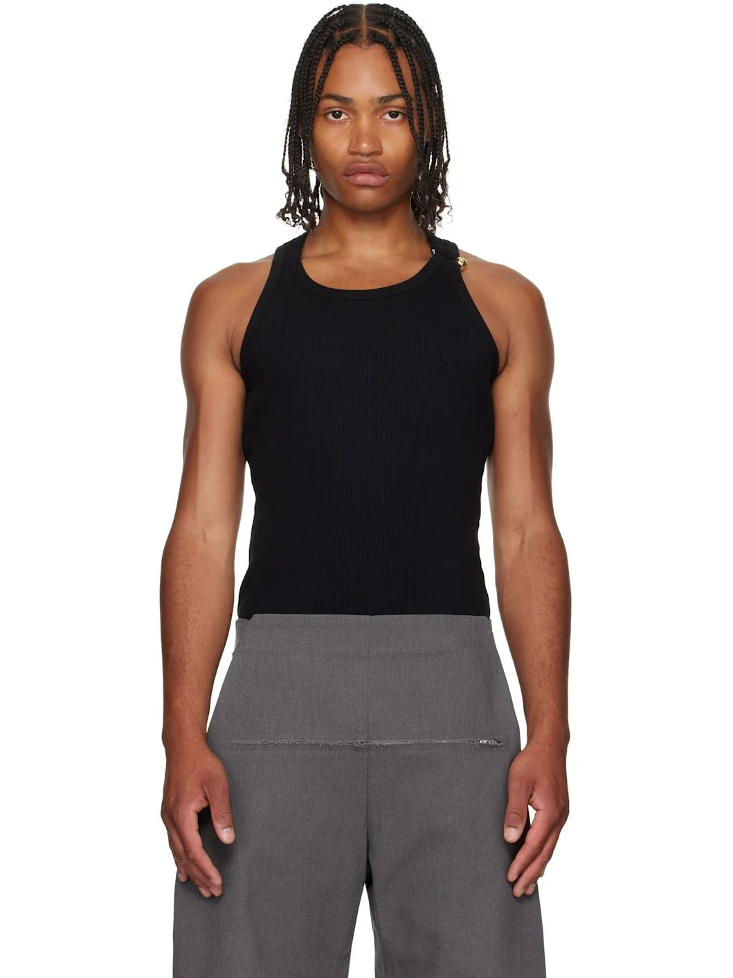 Black 'The Piercing' Tank Top - 1