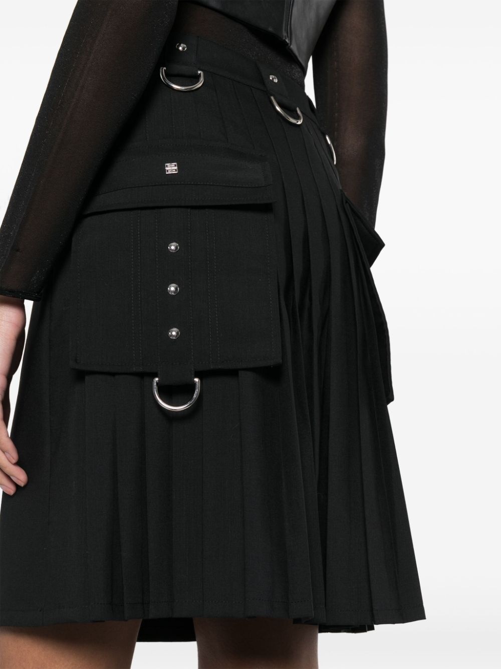D-ring-embellished A-line skirt - 5