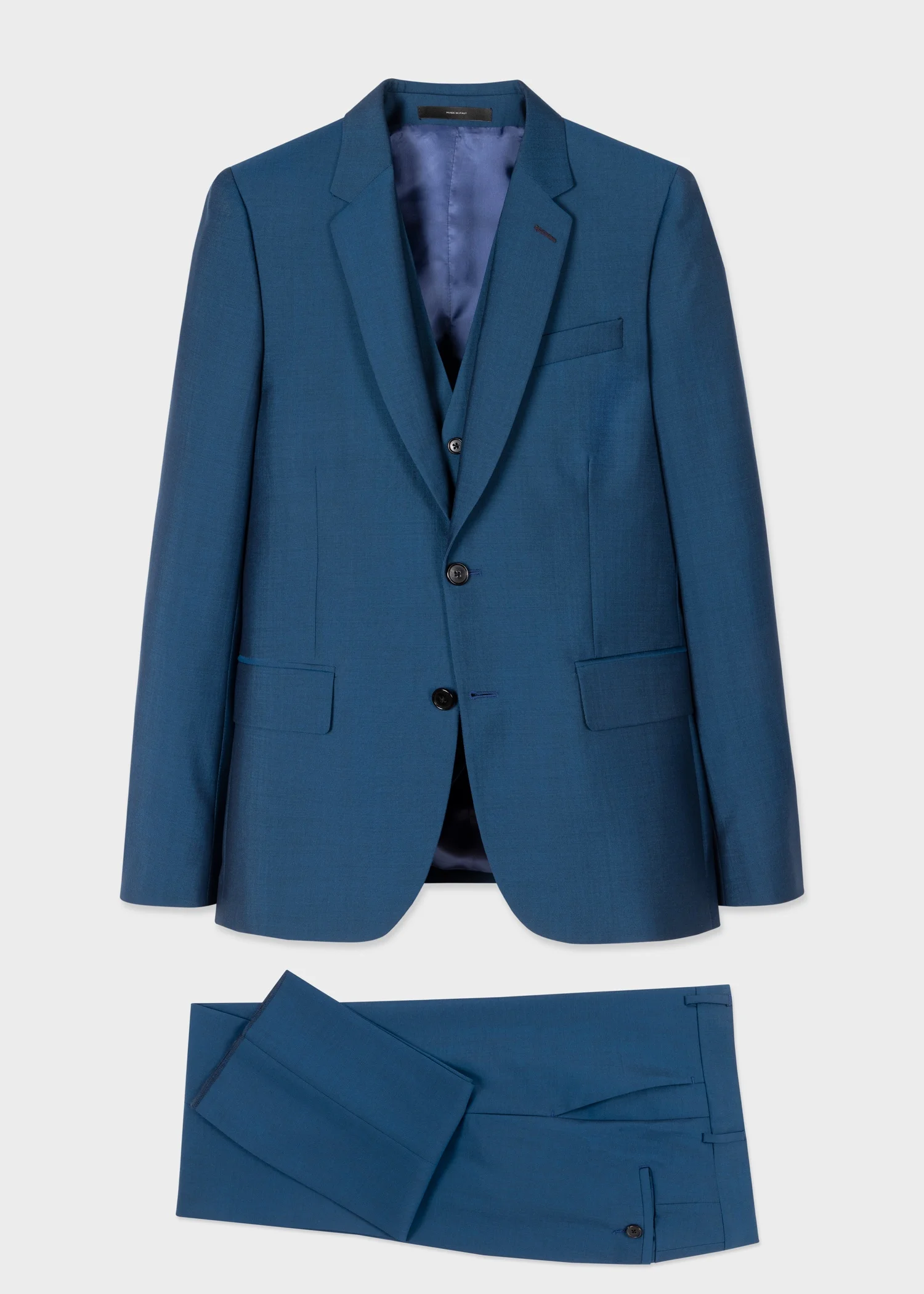 Tailored-Fit Wool-Mohair Three-Piece Suit - 1