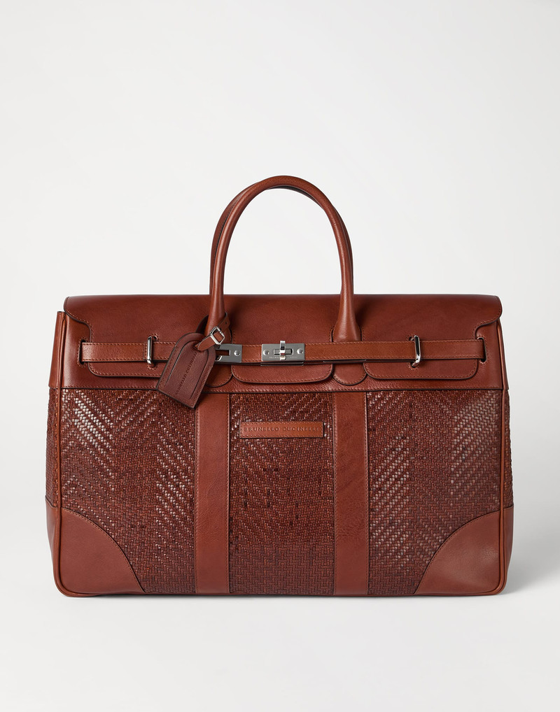 Braided calfskin and cowhide country bag 1