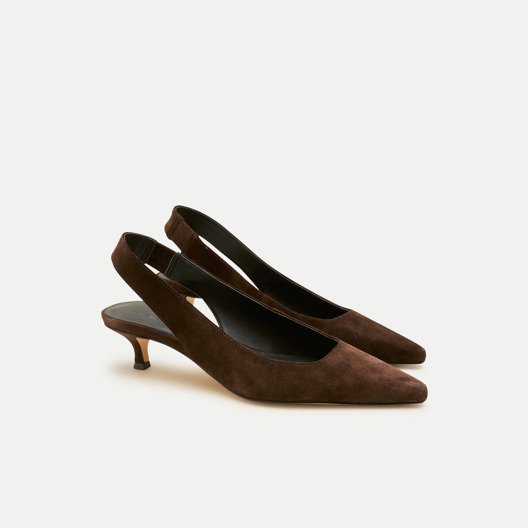 Robin wide-slingback heels in suede - 1