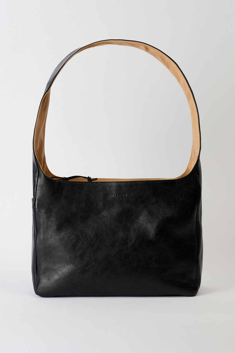 Grande Brick Bag Deep Black Leather 1