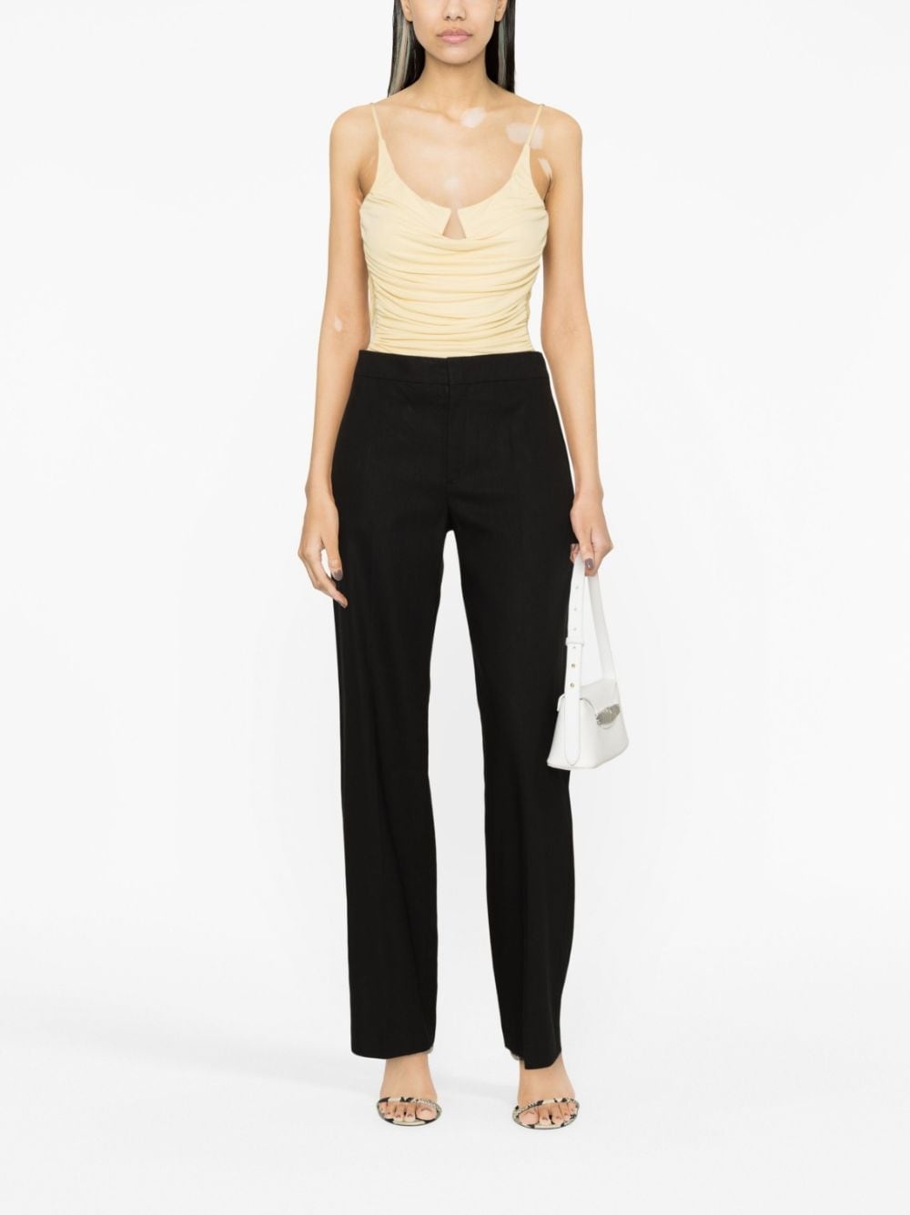 high-waisted tailored trousers - 2