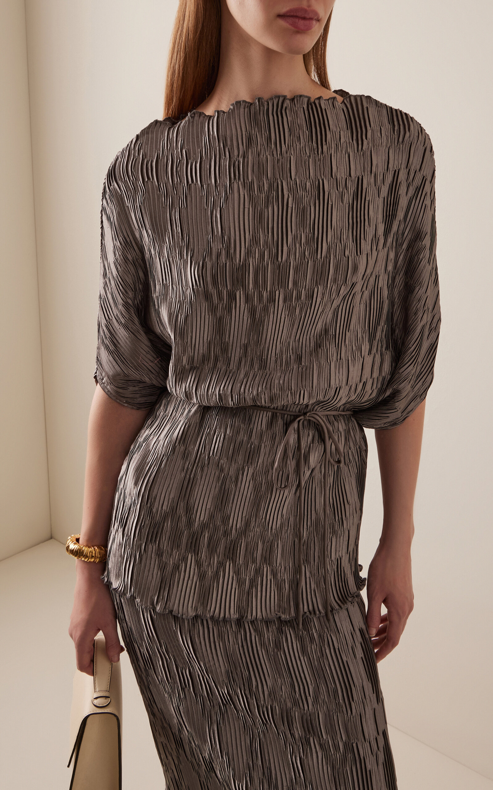 Exclusive Cos Crinkled Satin Top silver - 6