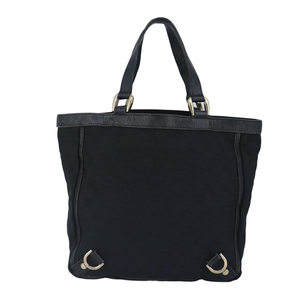 GUCCI GG Canvas Tote Bag Black Gold - 2