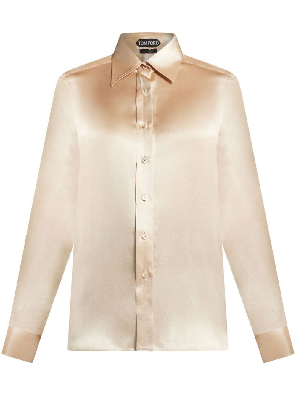 long-sleeve silk shirt - 1