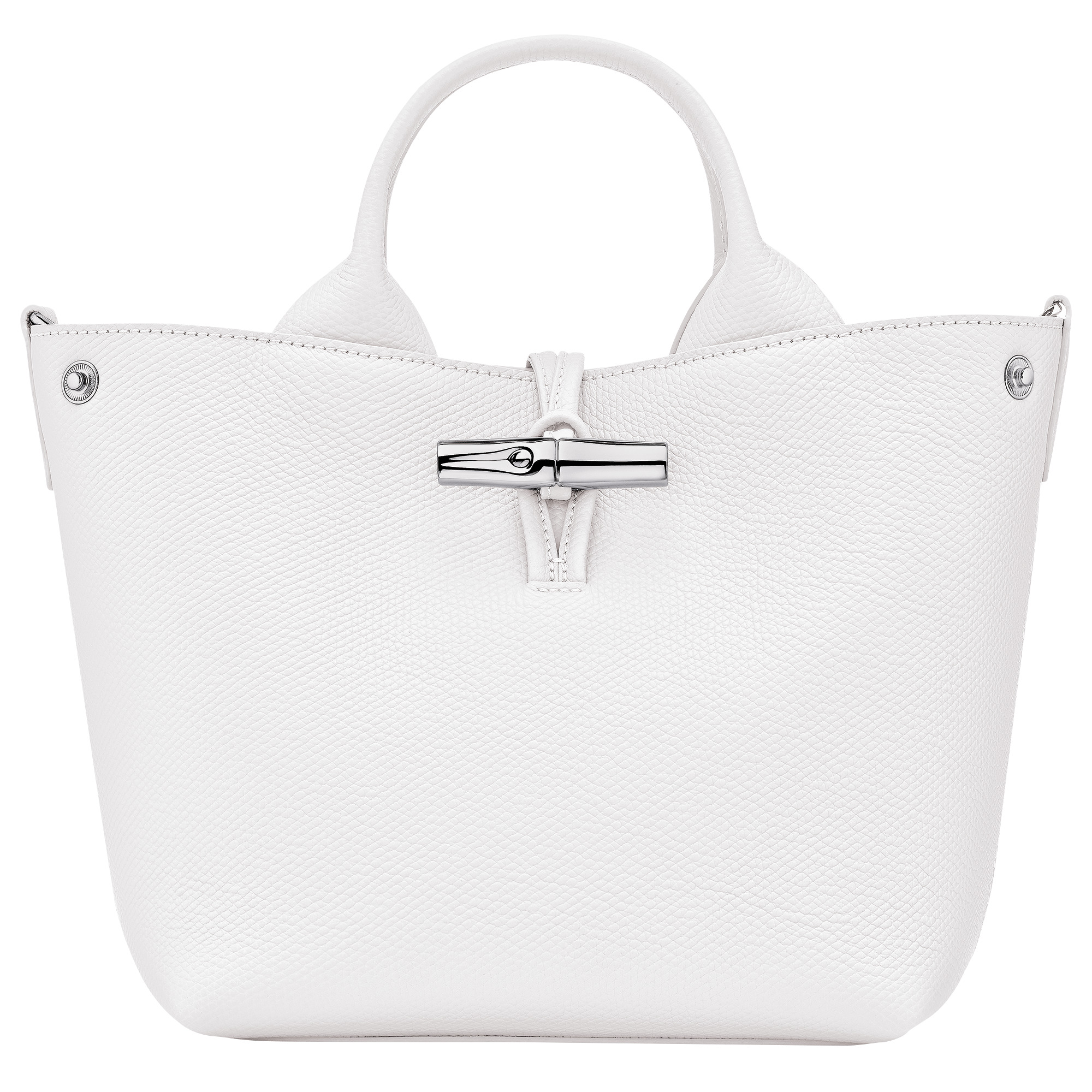 Le Roseau S Handbag White - Leather - 5