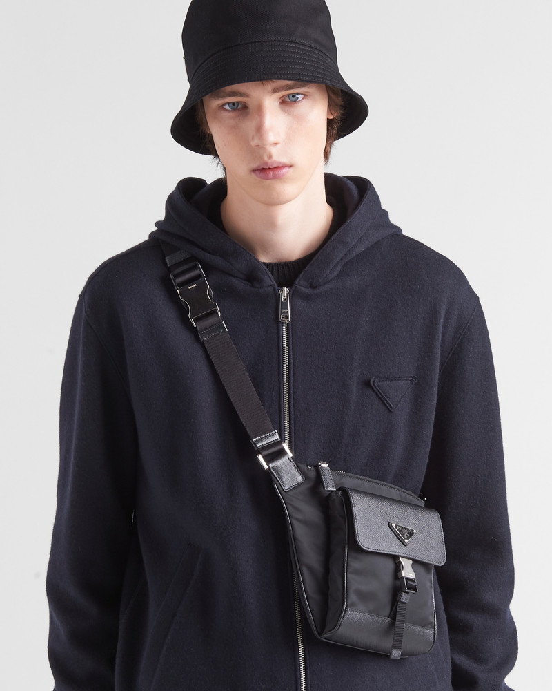 Prada Re-Nylon and Saffiano leather shoulder bag outlook