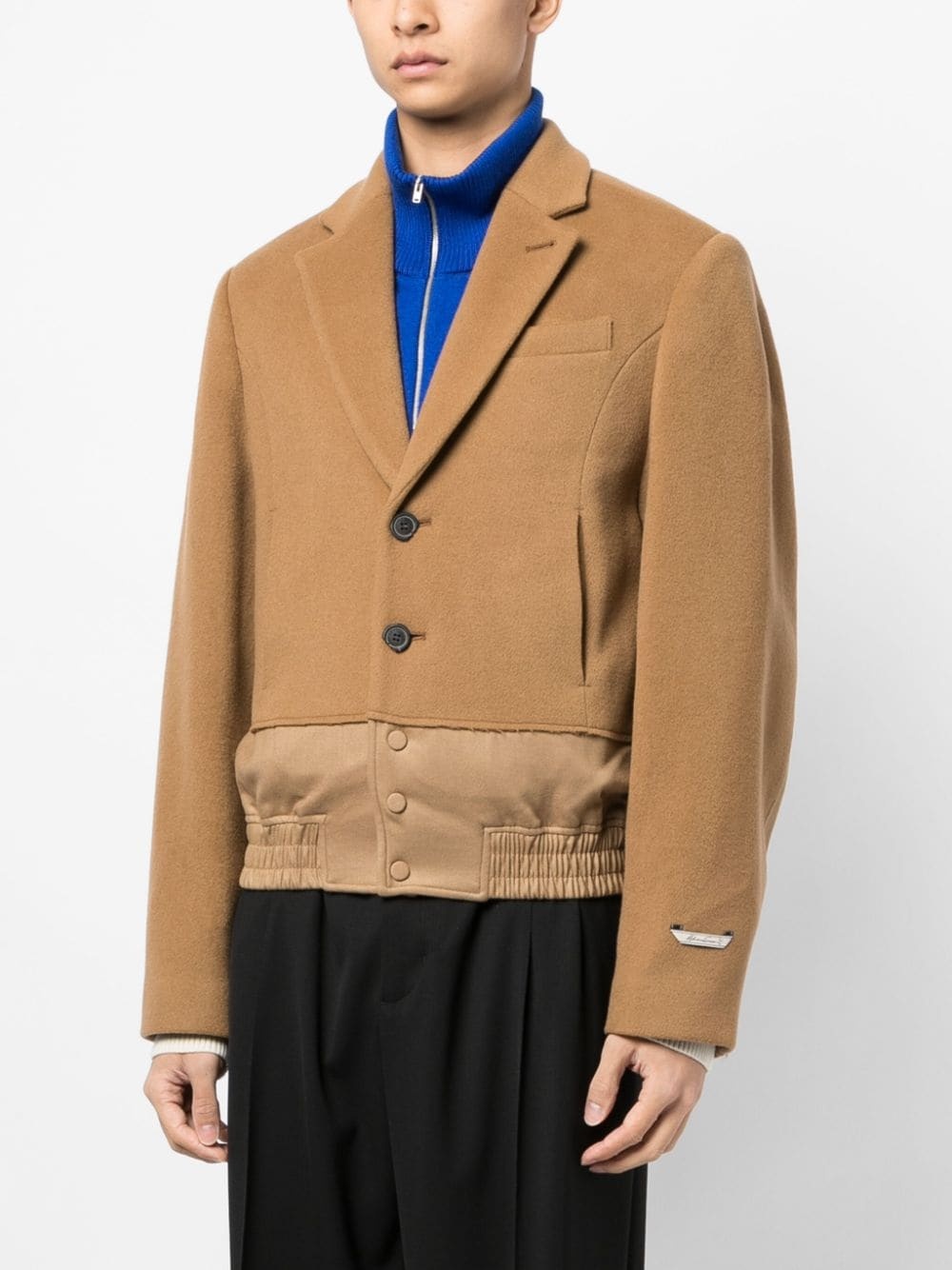 layered-effect single-breasted blazer - 3