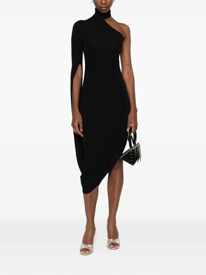 Alexander Wang Asymmetric Midi Dress With Drape outlook