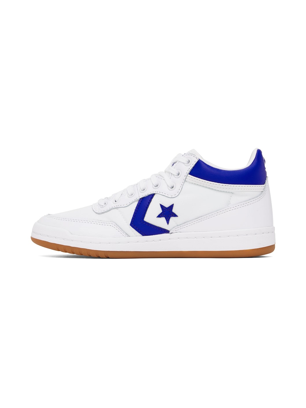 White & Blue CONS Fastbreak Pro Mid Top Sneakers - 3