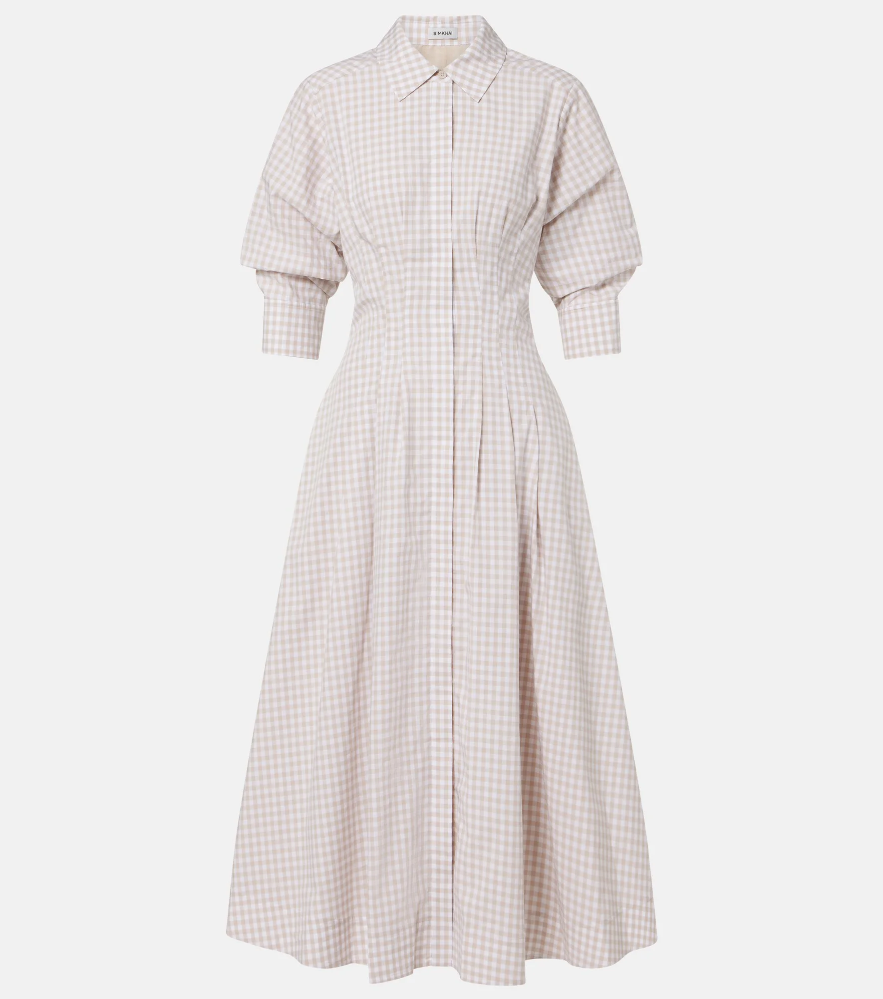 Jazz gingham cotton-blend shirt dress - 1