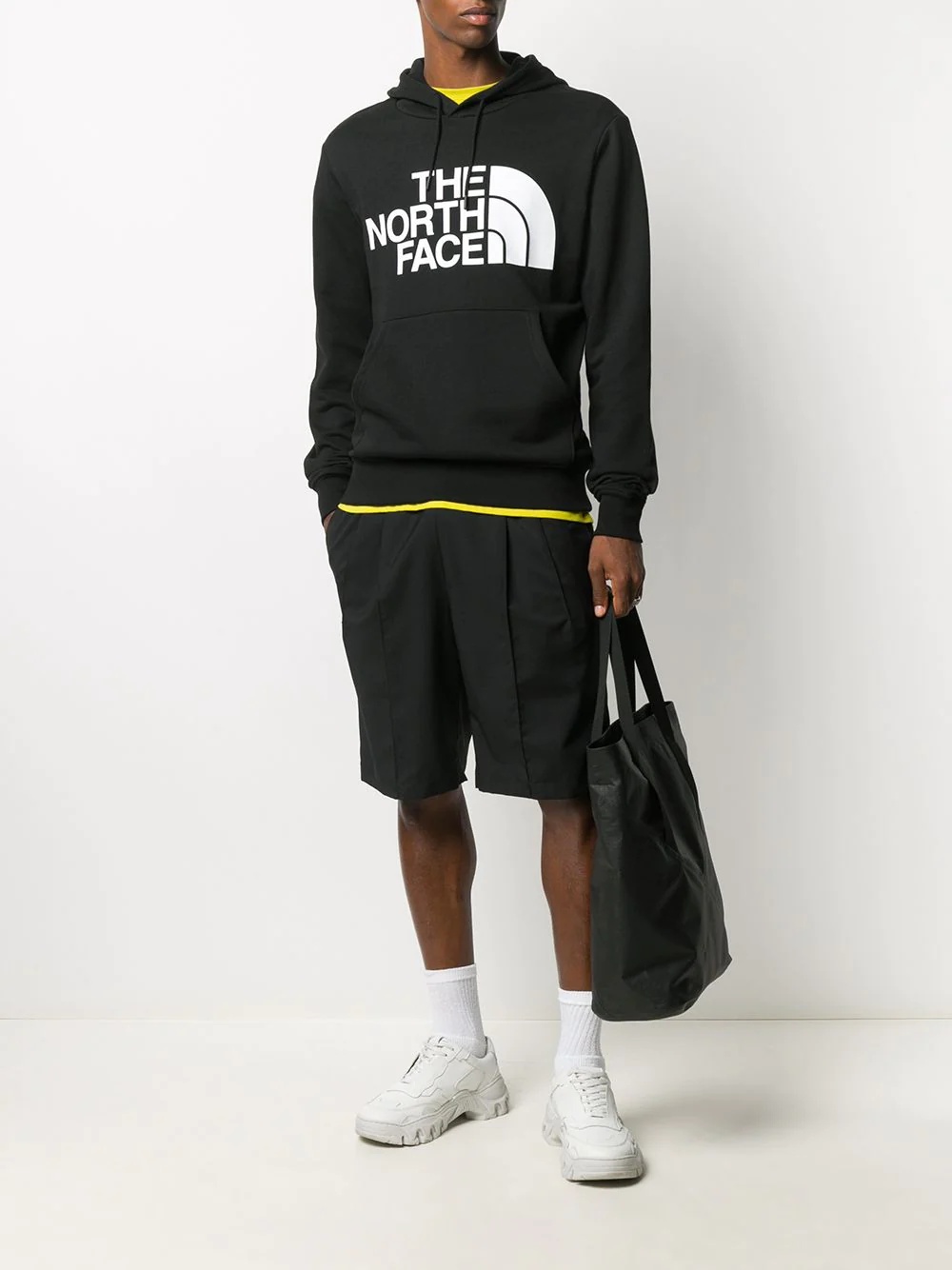 logo print drawstring hoodie - 2