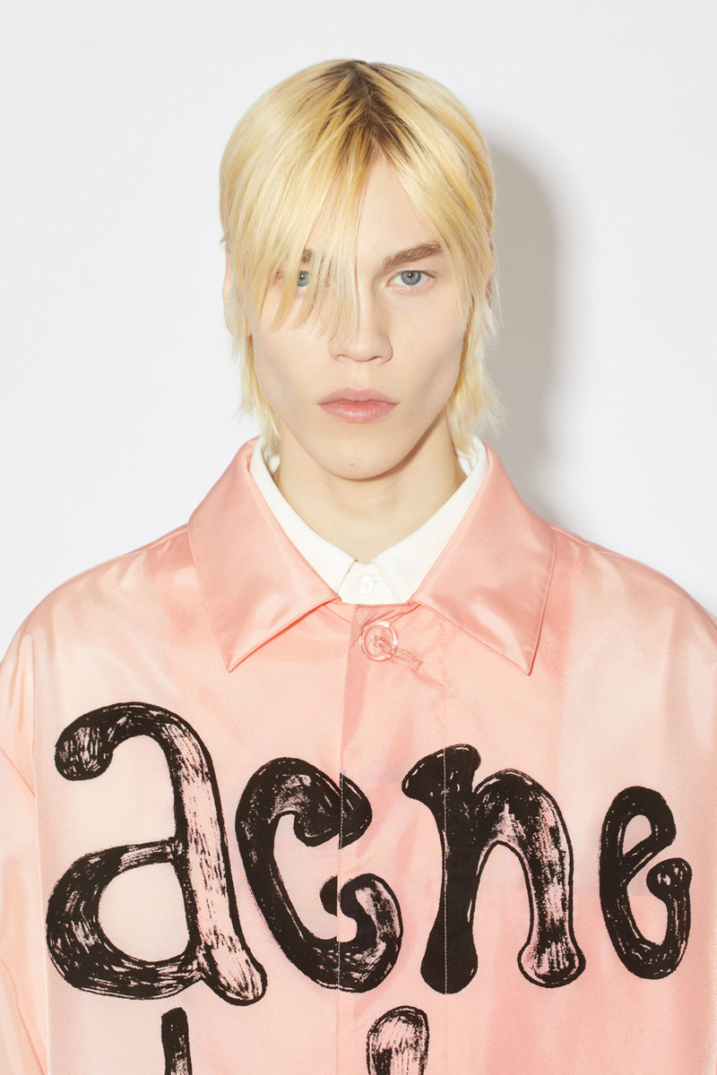 Nylon logo coat - Peach pink 5