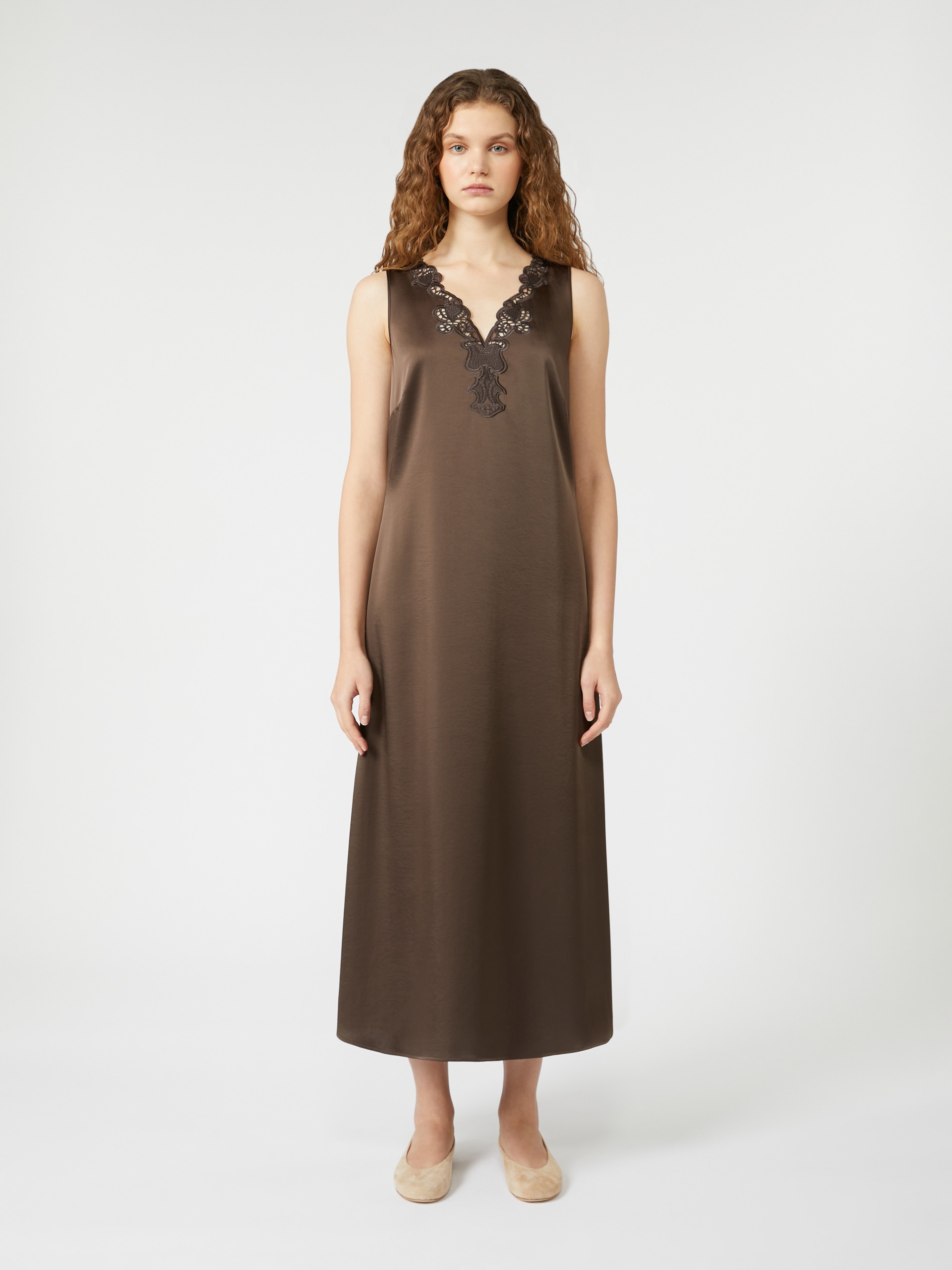 CANOSSA Long satin dress - 3