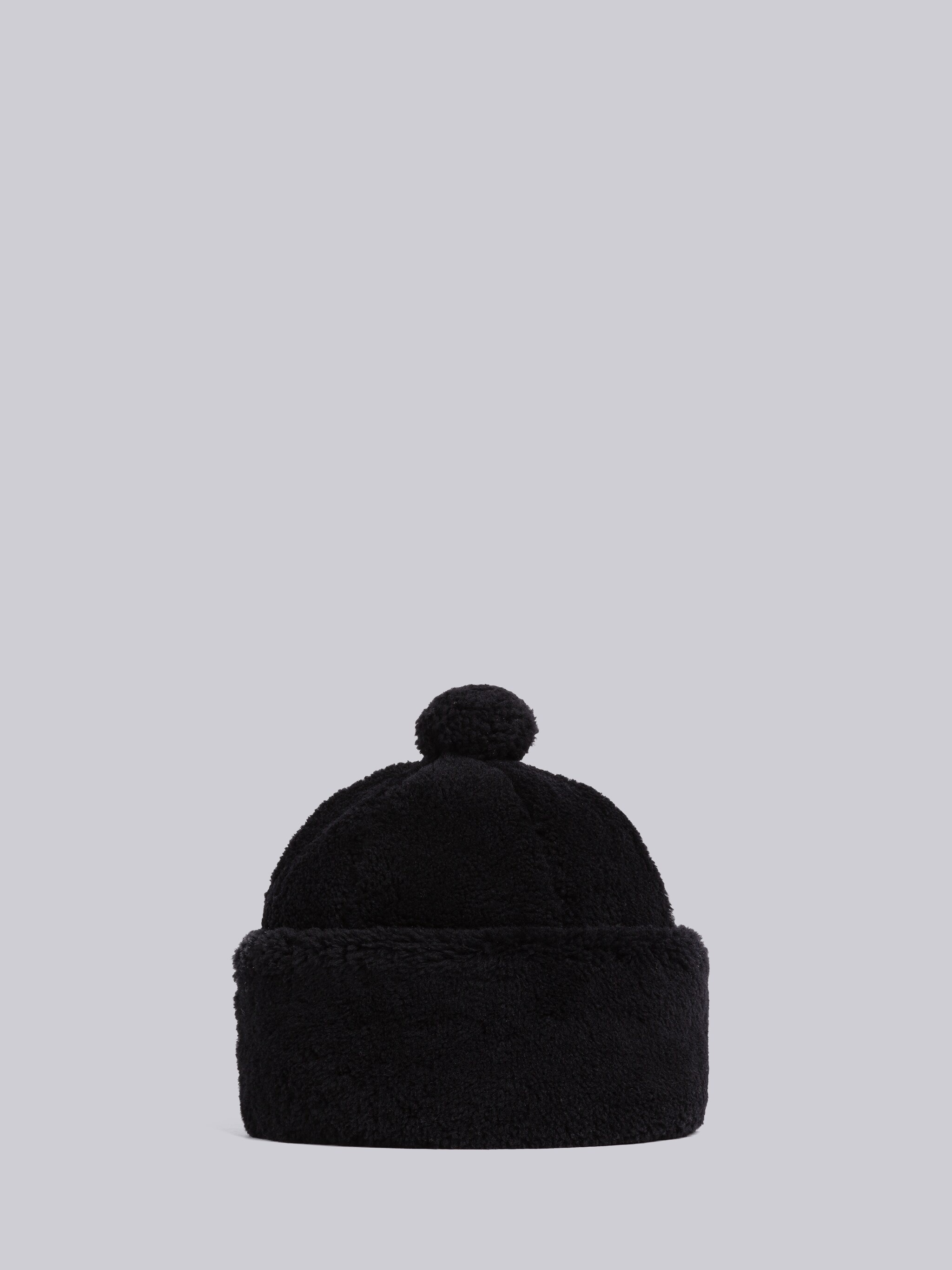 Shearling Oversized Pom Beanie - 3