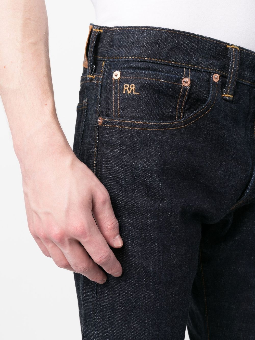 slim-cut five-pocket jeans - 5