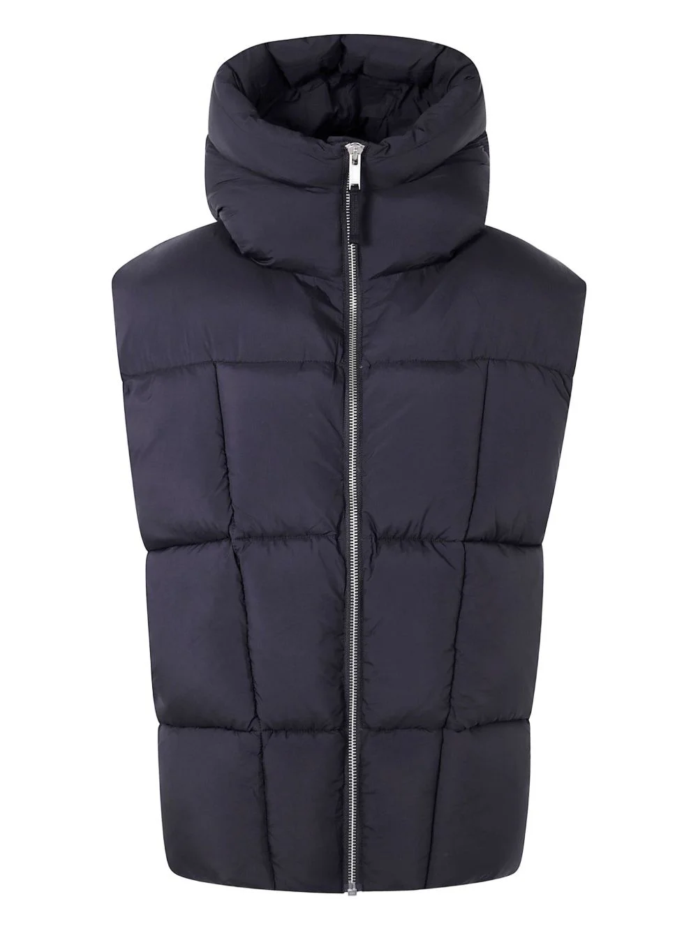 quilted hooded vest - 1