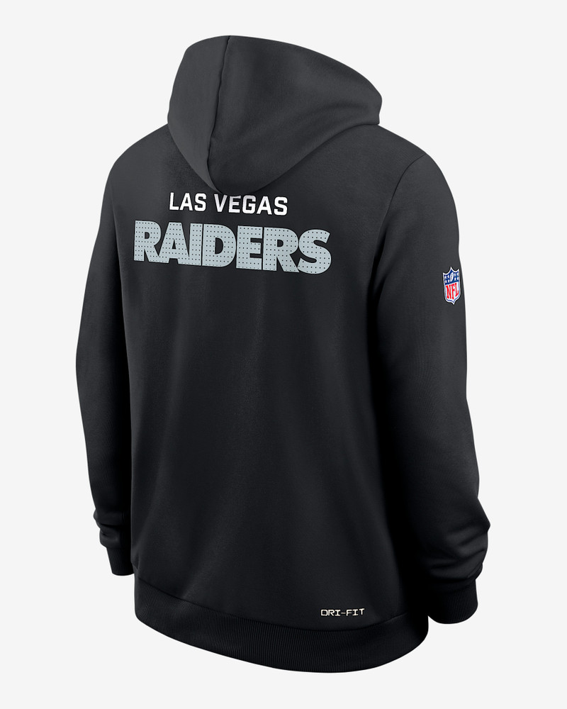 Nike Las Vegas Raiders Initial Home Sideline Men's Nike Dri-FIT NFL Pullover Hoodie outlook