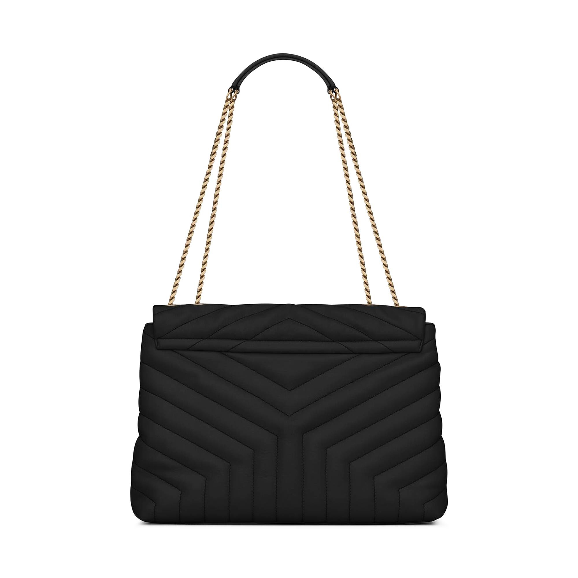 Saint Laurent Medium Loulou Matelasse Leather Shoulder Bag 'Black' - 2