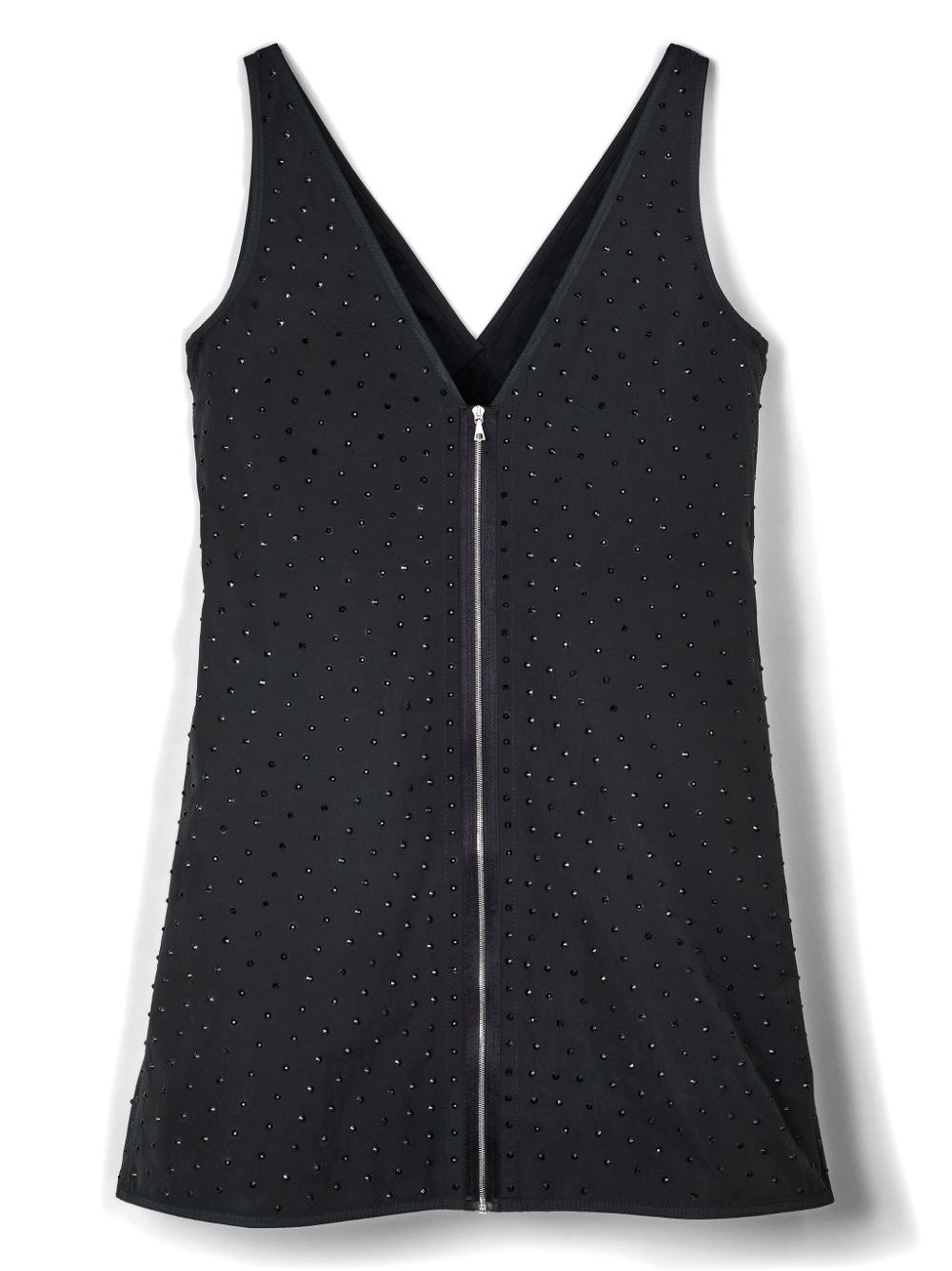 crystal-embellished V-neck minidress - 5