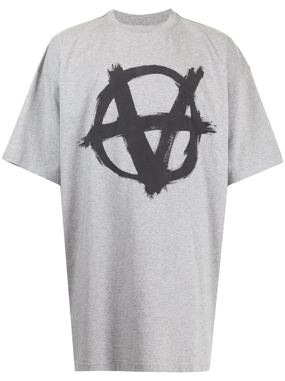 anarchy-print oversized T-shirt - 1