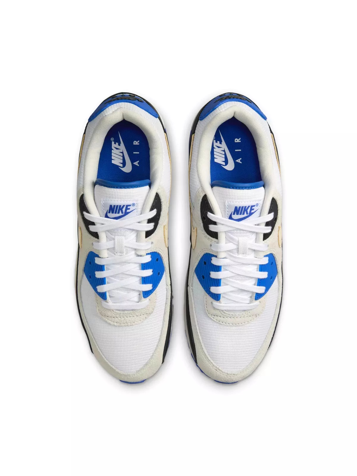 Air Max 90 Premium "White/Racer Blue/Black/Khaki" Men's Shoe - 4