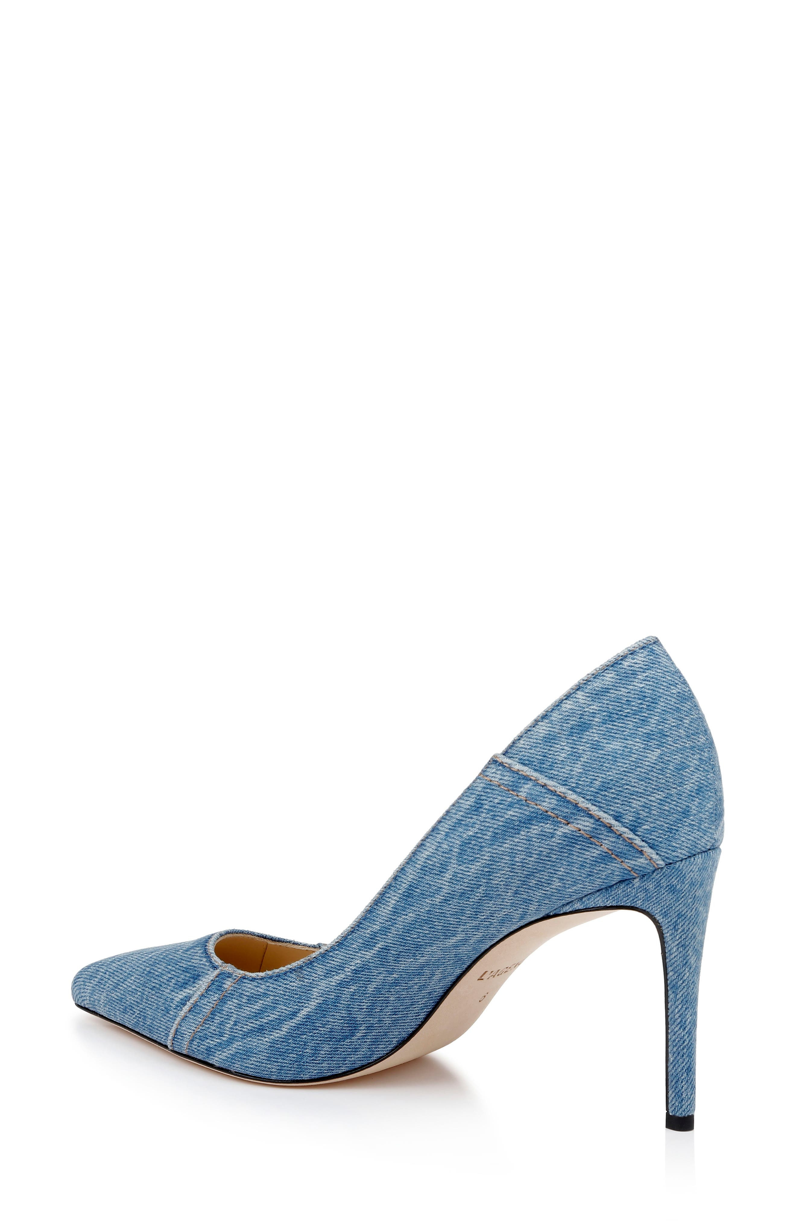 L'AGENCE Maelle Pointed Toe Pump in Light Denim at Nordstrom - 2