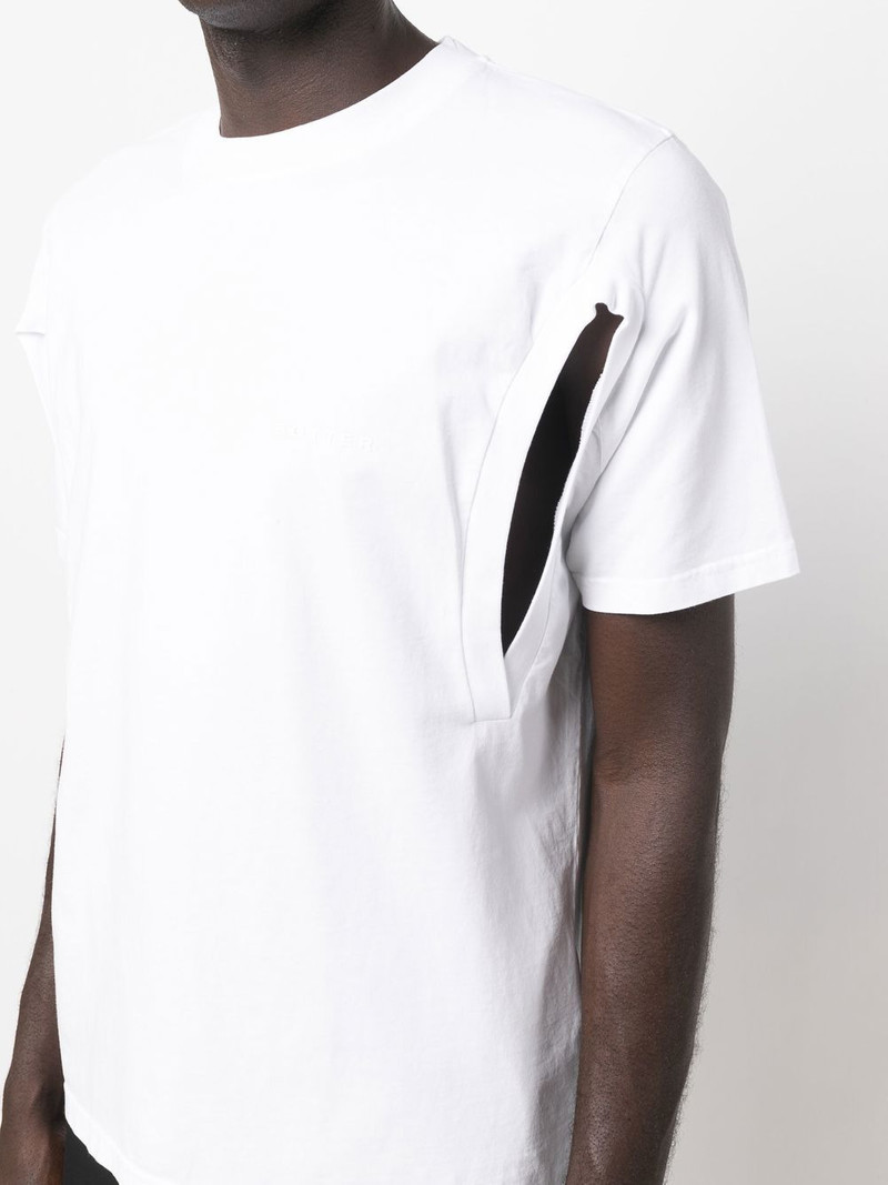 cut-out organic cotton T-shirt 5
