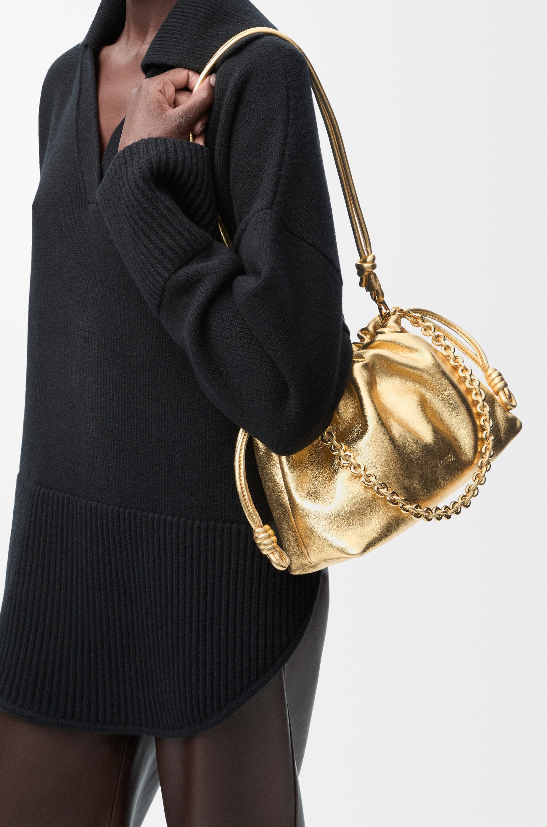 Medium Flamenco purse in laminated lambskin - 3