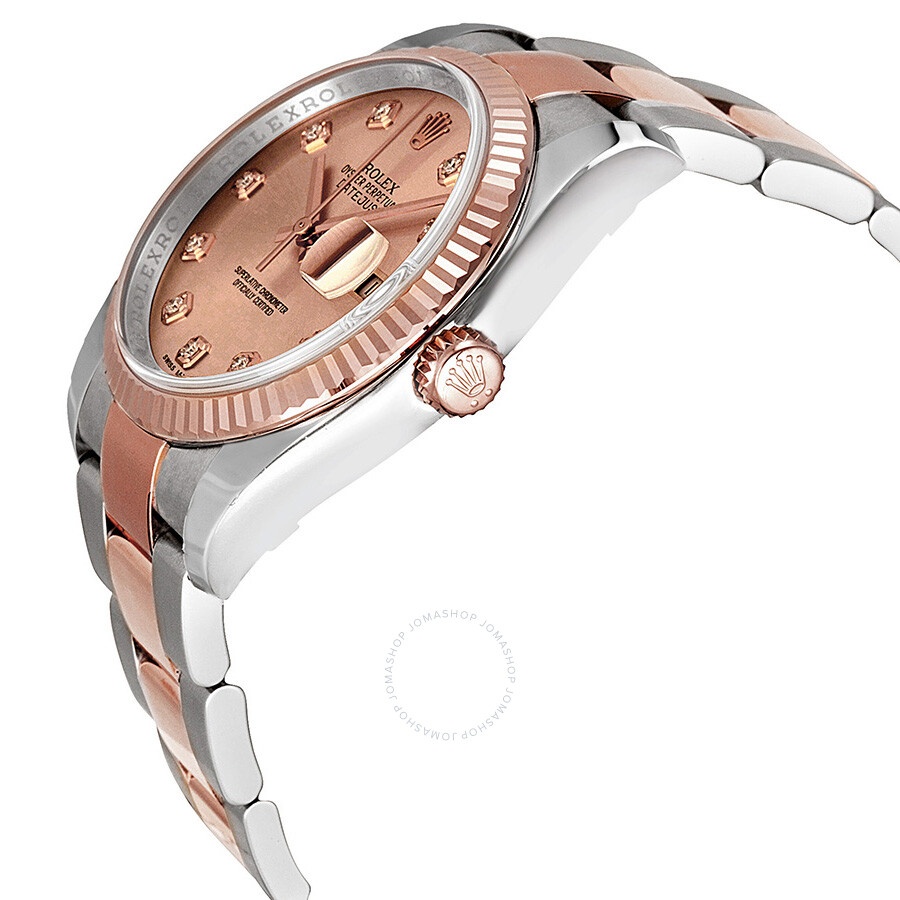 Rolex Oyster Perpetual Datejust 36 Pink Dial Stainless Steel and 18K Everose Gold Bracelet Automatic - 2