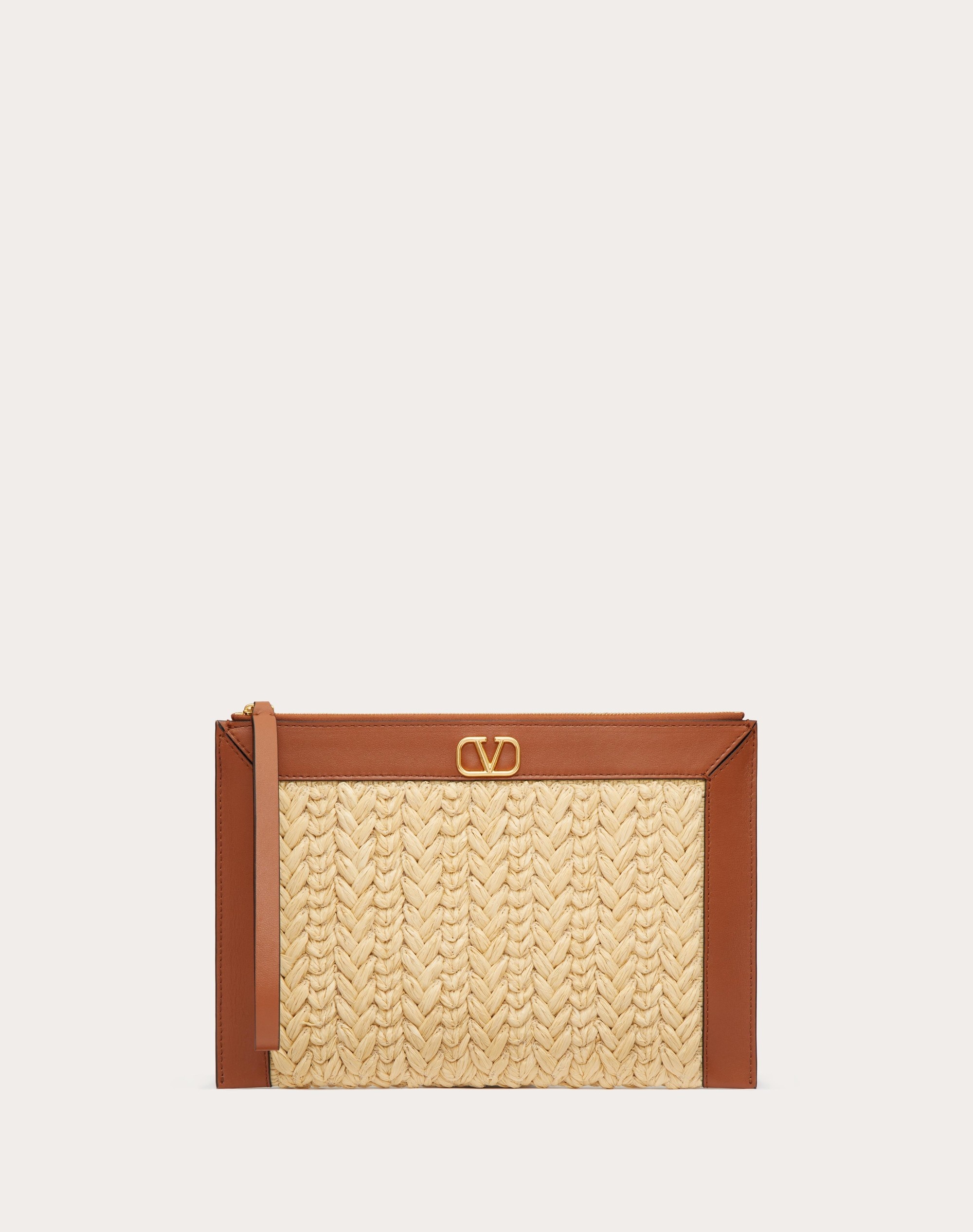VLOGO SIGNATURE STRAW POUCH - 1