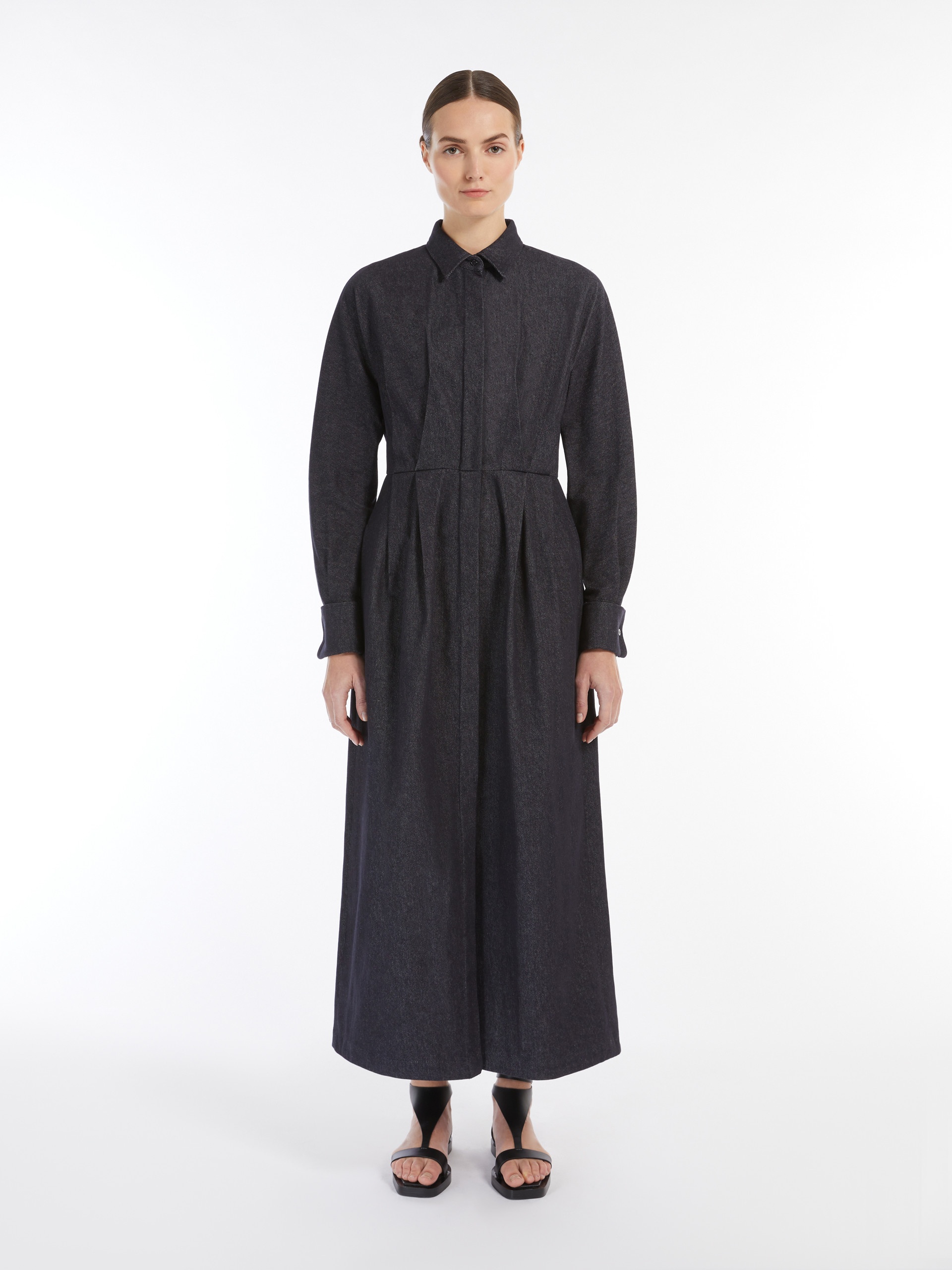 ALLER Denim-effect shirt dress - 3