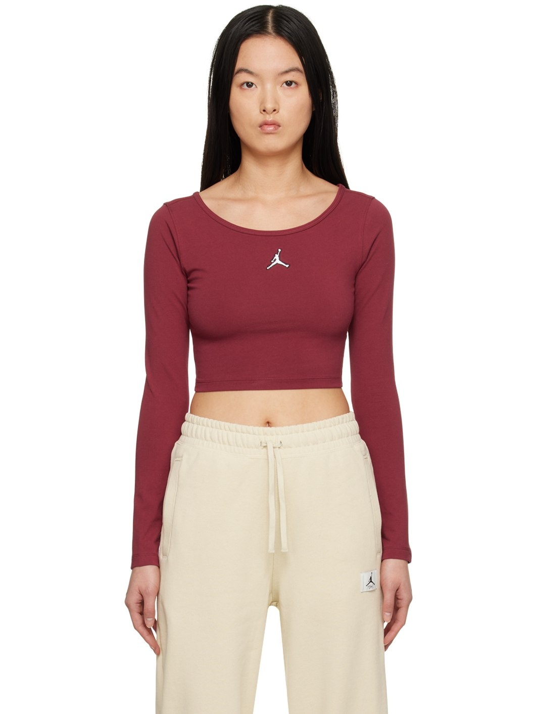 Burgundy Flight Long Sleeve T-Shirt - 1