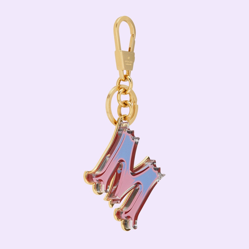 Letter M Plexiglas keychain 3
