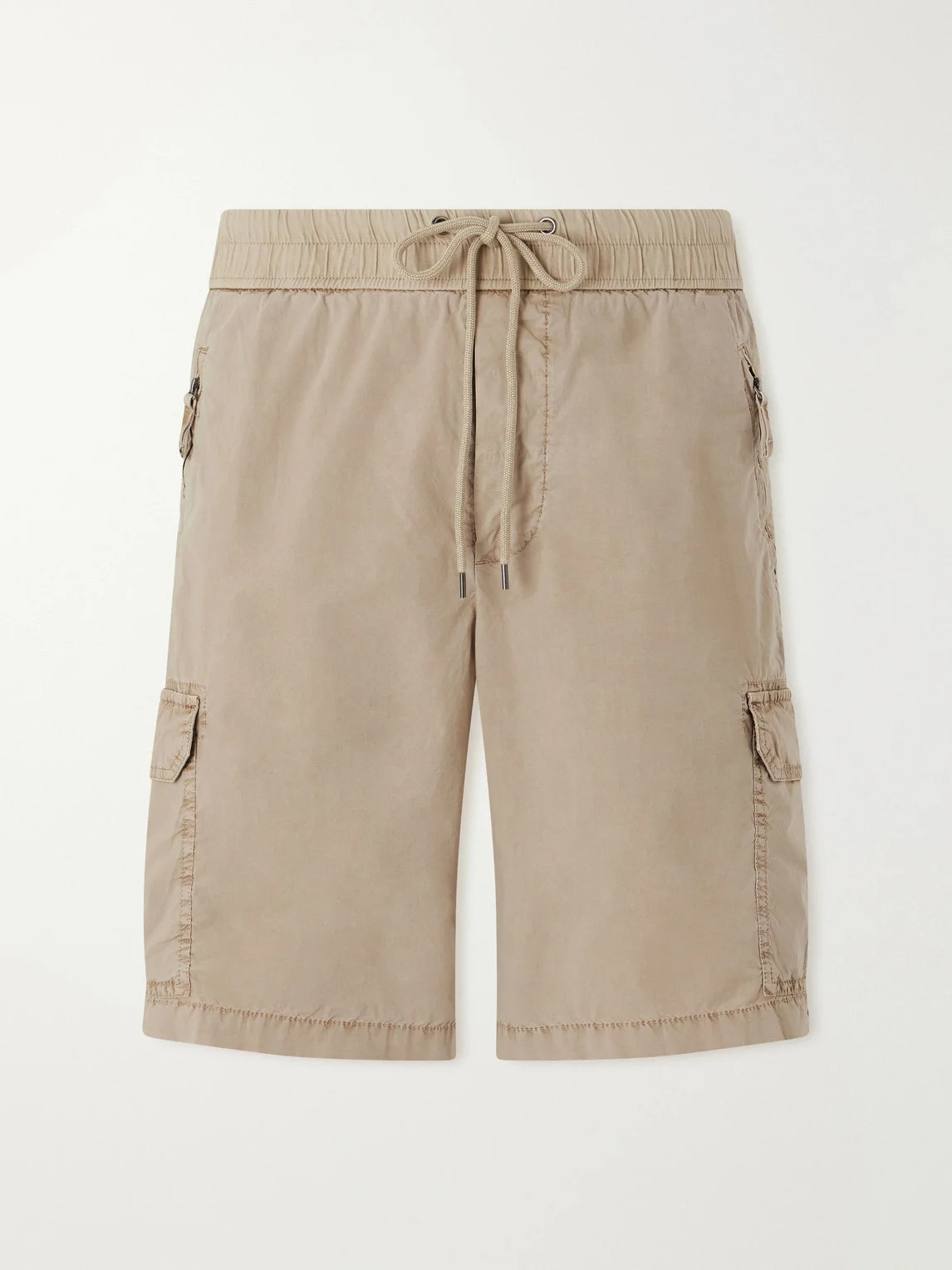 Straight-Leg Stretch Cotton-Poplin Shorts - 1