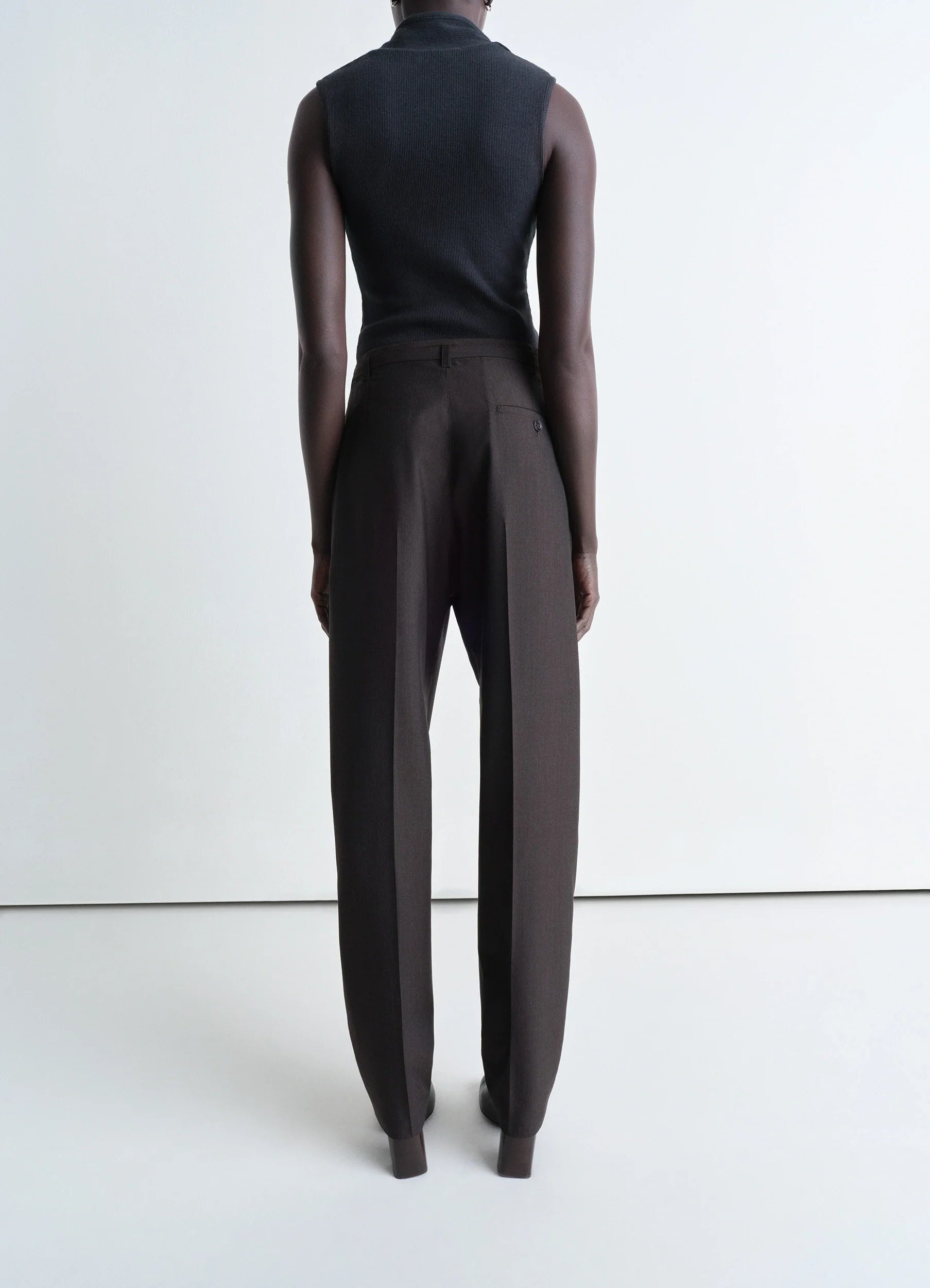 BELTED TAILORED PANTS - 4