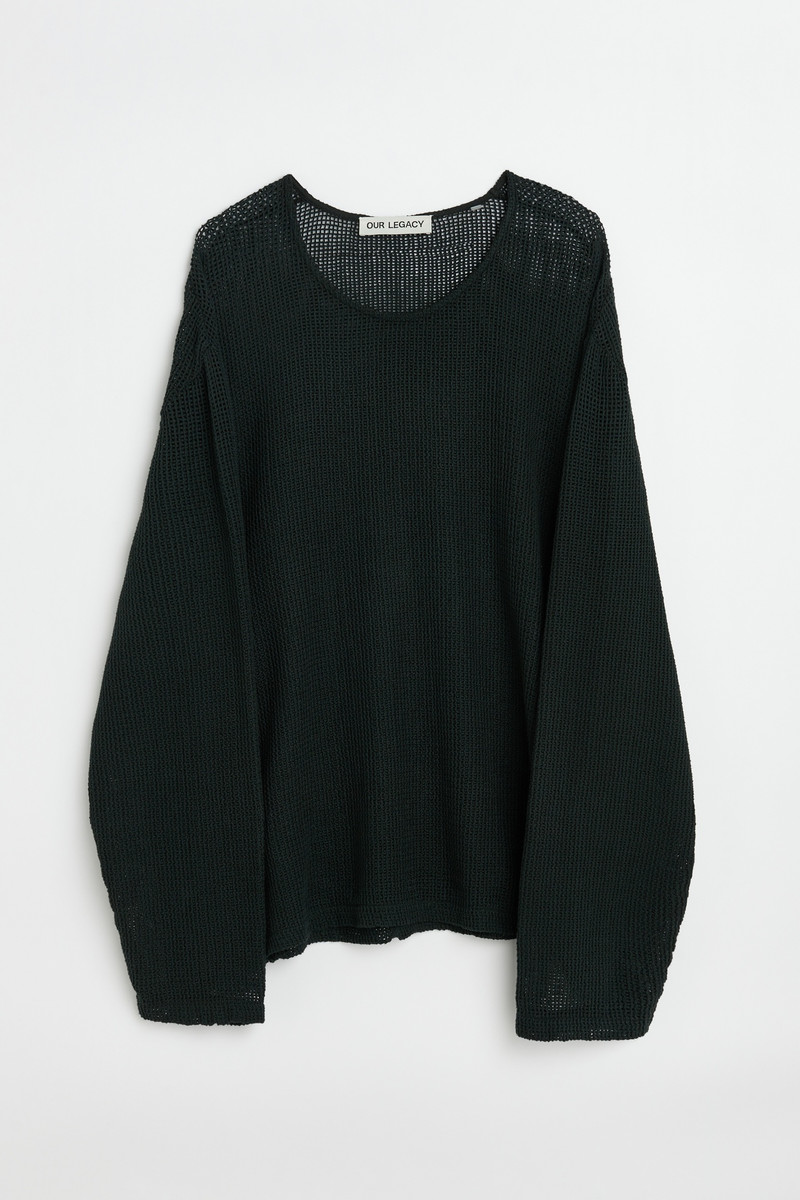 Double Lock U-Neck Black Rustic Mesh 1