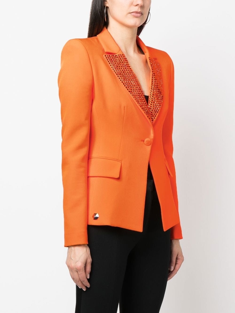 fitted single-breasted blazer - 3