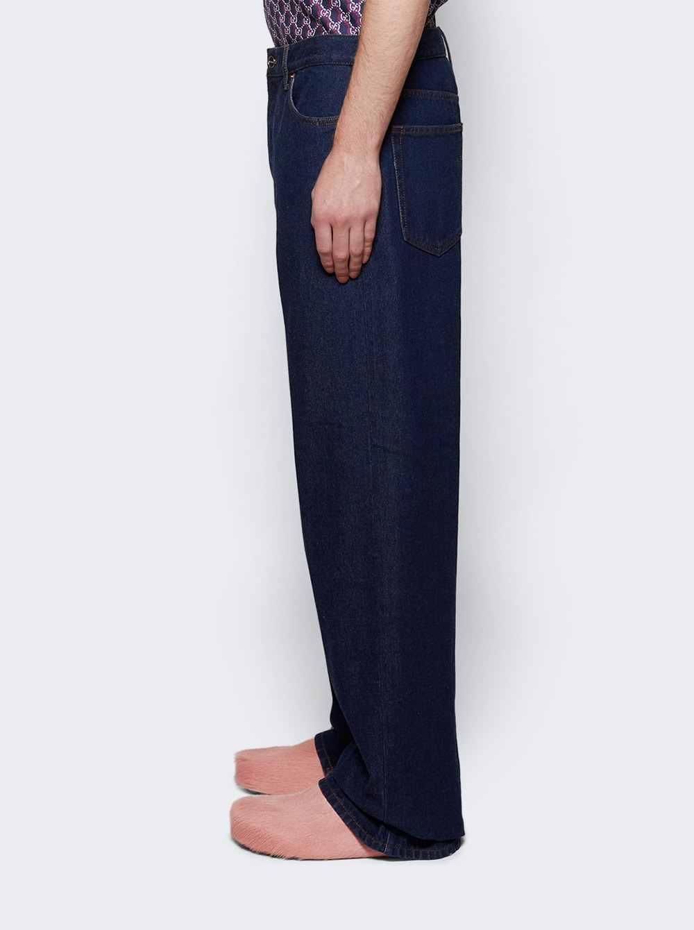 Straight Leg Jeans Dark Blue - 4