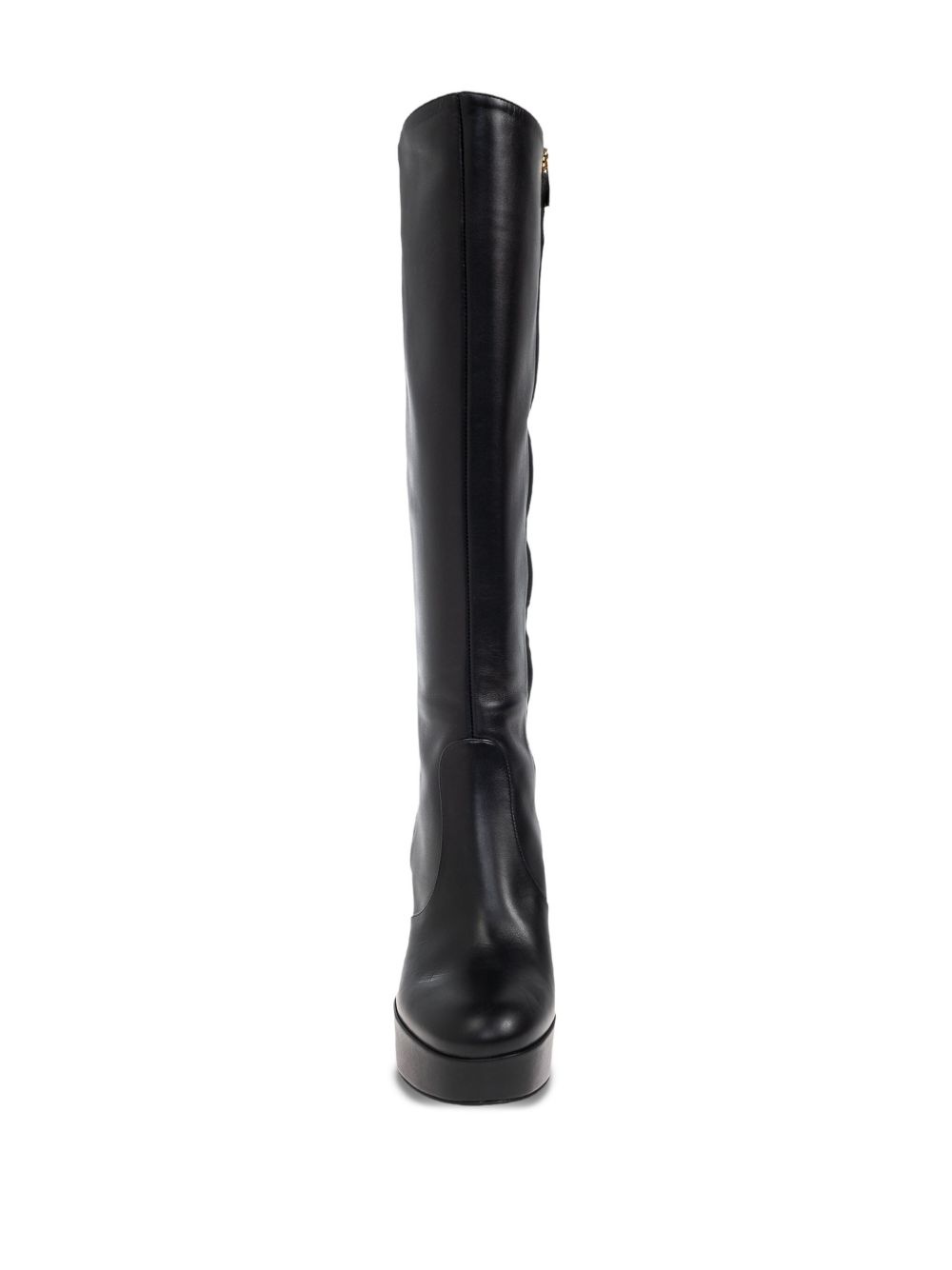 110mm leather heeled boots - 4