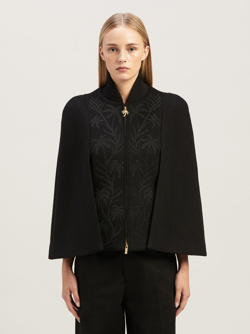 BLACK EMBROIDERED CAPE 3