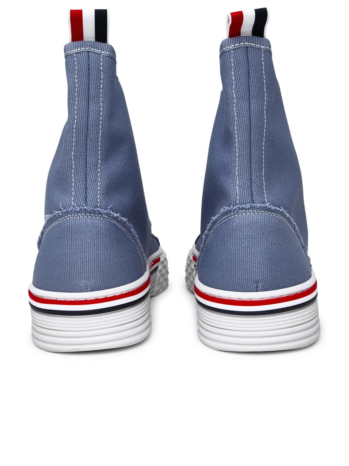 Thom Browne Sneakers In Light Blue Canvas Man - 4
