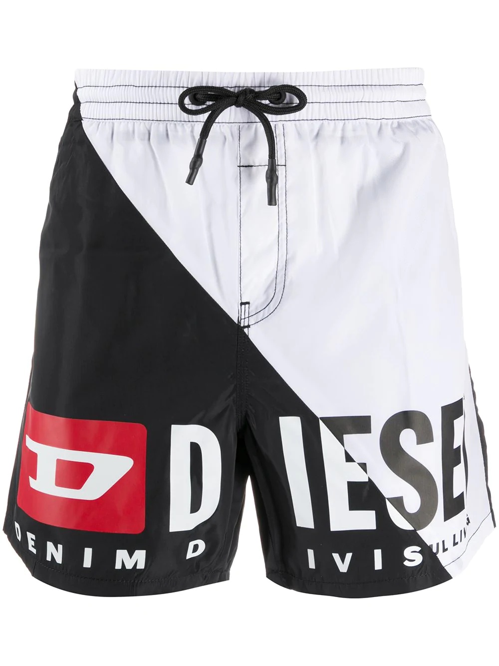 two-tone logo swim shorts - 1