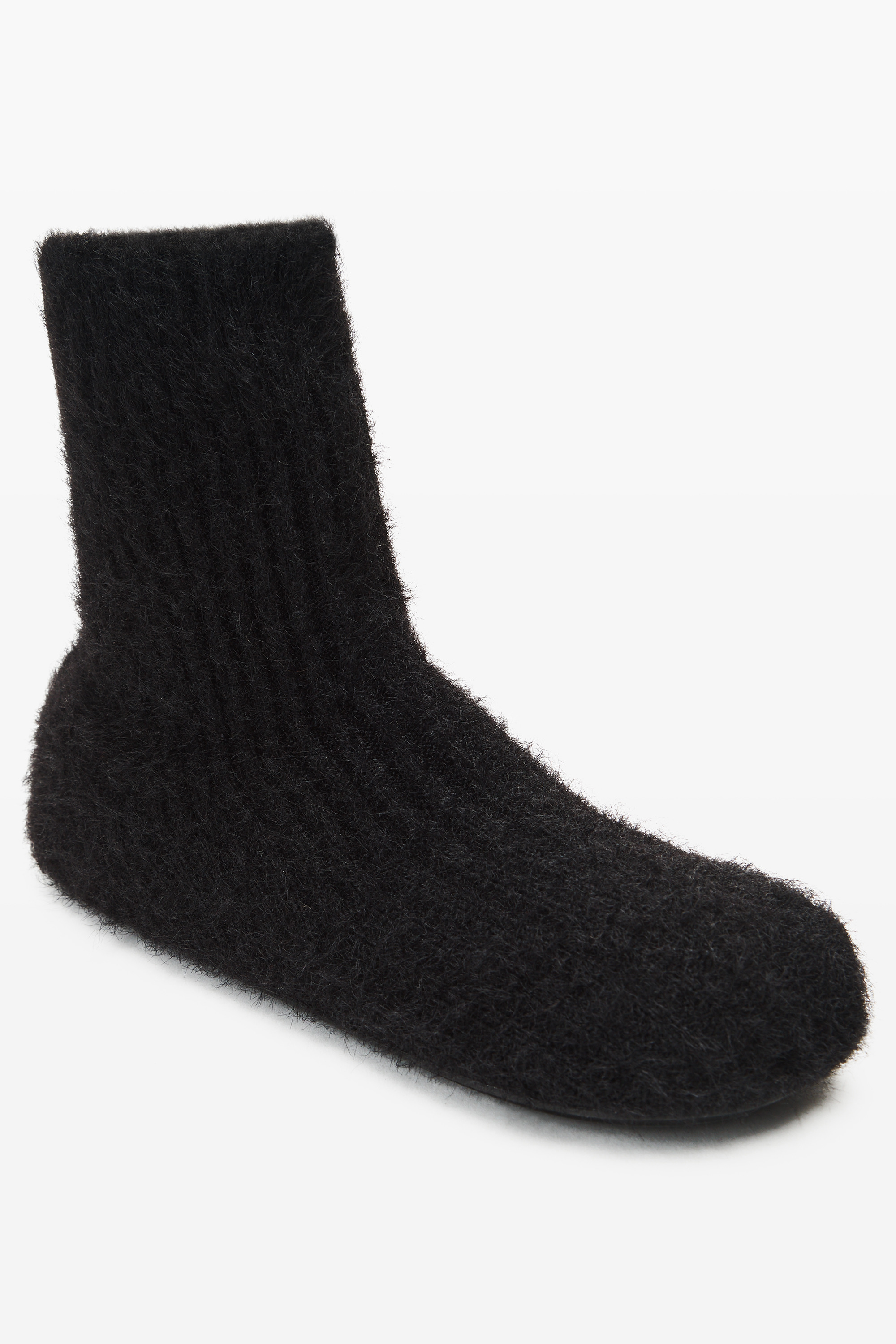 Black Felix Bootie with Faux Fur Lining - 2