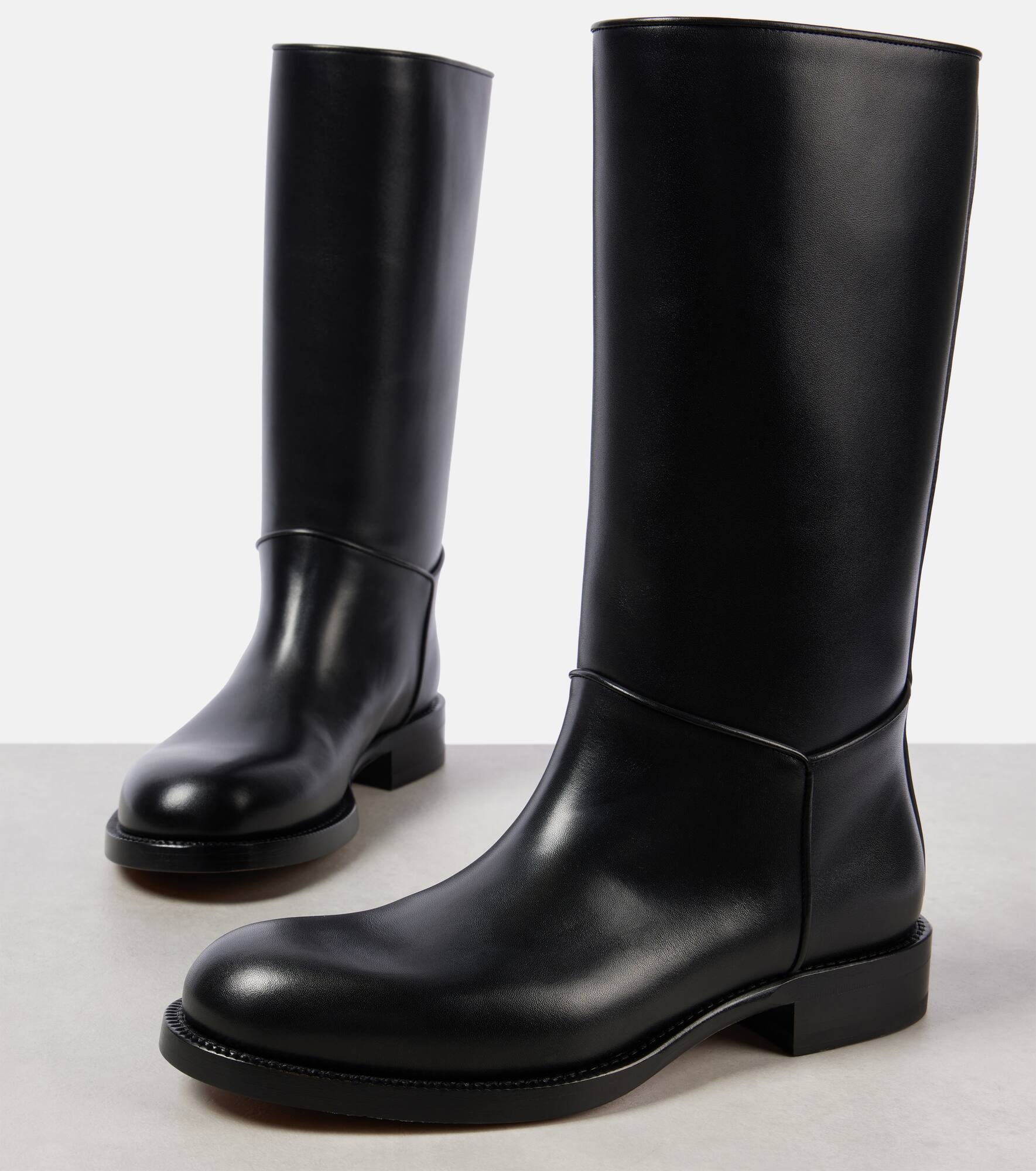 Nobilis leather knee-high boots - 5